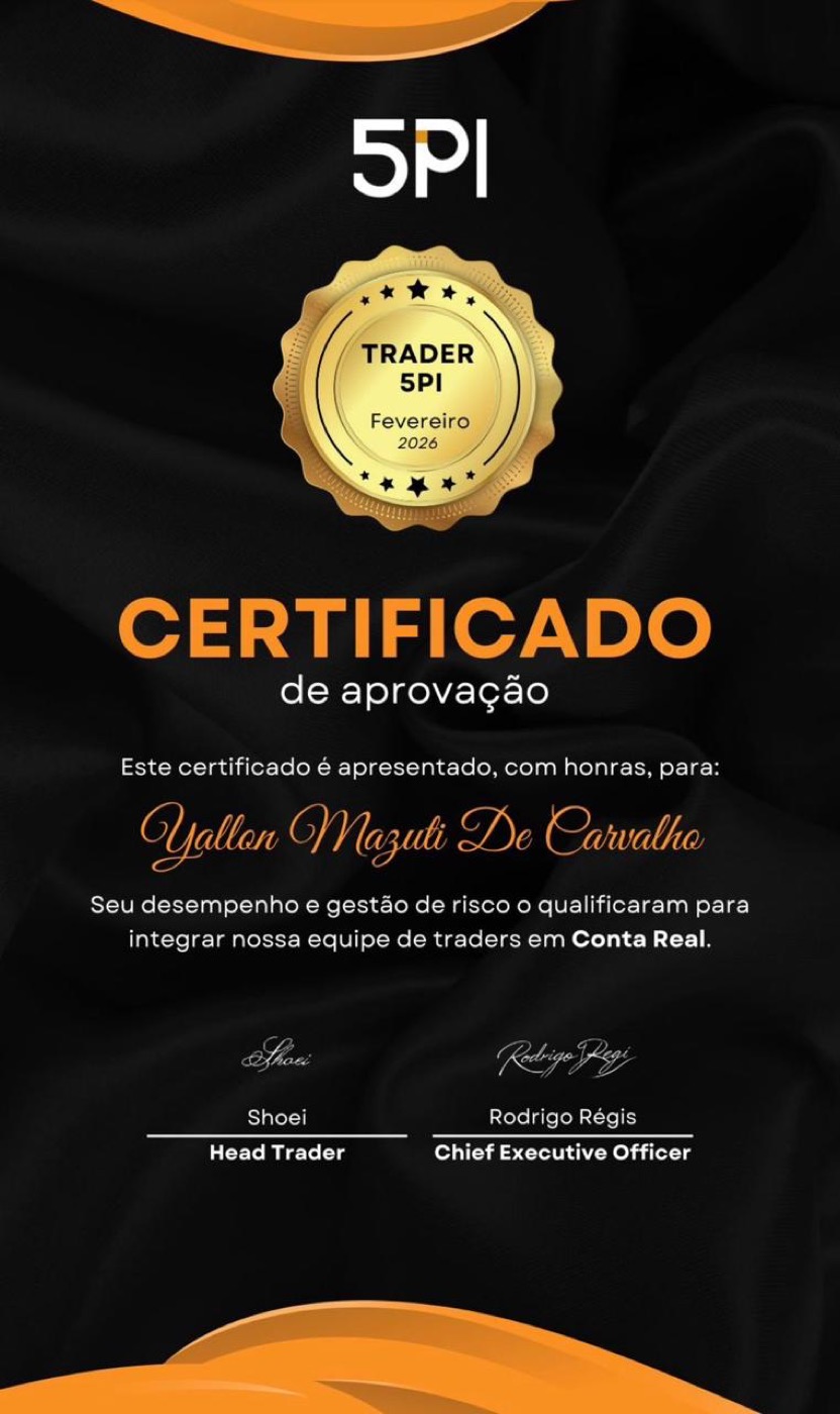 Certificado de aprovação 5Pi Wealth